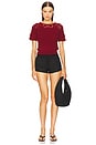 view 4 of 4 Stella Short Sleeve Knit Top in Begonia
