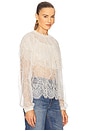 view 3 of 5 Viviane Cape Layer Long Sleeve Blouse in Pearl