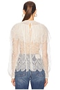 view 4 of 5 Viviane Cape Layer Long Sleeve Blouse in Pearl