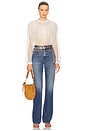 view 5 of 5 Viviane Cape Layer Long Sleeve Blouse in Pearl