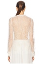 view 4 of 5 Iliana Necktie Long Sleeve Blouse in Pearl