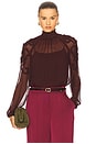 view 1 of 4 Magdalena Long Sleeve Blouse in Mahogany