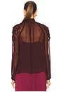 view 3 of 4 Magdalena Long Sleeve Blouse in Mahogany