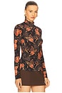view 2 of 4 Aurelia Turtleneck Top in Night Lily
