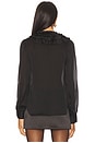 view 3 of 4 Rouen Silk Long Sleeve Blouse in Noir