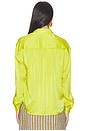 view 3 of 4 Gesture Long Sleeve Silk Blouse in Chartreuse