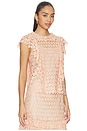 view 2 of 4 Daevy Lace Short Sleeve Top in Blush