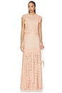 view 4 of 4 Daevy Lace Short Sleeve Top in Blush