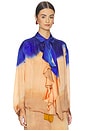 view 3 of 5 Gesture Long Sleeve Silk Blouse in Moontide