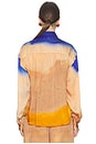 view 4 of 5 Gesture Long Sleeve Silk Blouse in Moontide