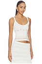 view 2 of 5 Esme Eyelet Knit Camisole in Cowrie