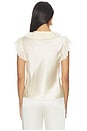 view 3 of 4 Ilyana Sleeveless Silk Top With Lace Up in Ivory