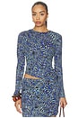 view 1 of 5 Nova Ruched Jersey Top in Lapis
