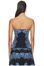 view 3 of 4 Madelie Strapless Knit Jacquard Top in Ocean