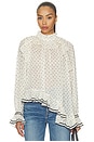 view 1 of 5 Marcella Longsleeve Cotton Blouse in Blanc