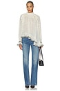 view 5 of 5 Marcella Longsleeve Cotton Blouse in Blanc