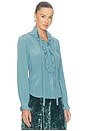 view 2 of 4 Catroux Longsleeve Silk Blouse in Heron