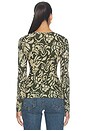 view 4 of 4 TOP DE PUNTO DE MANGA LARGA ASHA  in Khaki Floral