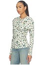 view 2 of 4 Neema Draped Jersey Top in Pearl Floral