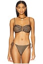 view 1 of 6 Santorini Scalloped Bikini Top in Helios