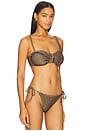 view 3 of 6 Santorini Scalloped Bikini Top in Helios