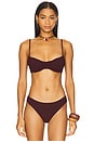 view 1 of 4 Naomi Ruched Bikini Top in Cassis