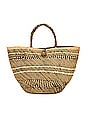 view 1 of 5 BOLSO TOTE MARTA LARGE BASKET in Chocolate Stripe