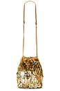 view 1 of 5 Celeste Paillette Drawstring Bag in Gilt