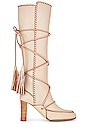 view 1 of 5 Atlas Moccasin High Heel Boot in Chalk
