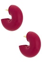 view 1 of 3 Beam Hoop Earrings in Burgundy