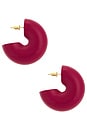 view 2 of 3 Beam Hoop Earrings in Burgundy