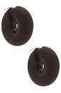 view 1 of 3 PENDIENTES DE ARO STRATUS in Dark Brown