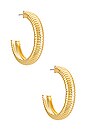 view 1 of 3 Fine Line Hoops Earrings in Gold