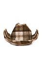 view 2 of 4 PLAID COWBOY ハット in Brown & Cream