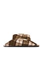 view 4 of 4 PLAID COWBOY ハット in Brown & Cream