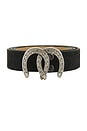 view 3 of 3 CEINTURE HORSESHOE in Black & Silver
