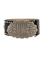 view 4 of 3 Oversized Buckle Belt in Black