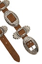 view 4 of 3 Concho Buckle Belt in Brown