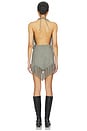 view 3 of 3 VESTIDO FRINGE MINI in Agave Green