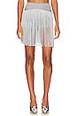 view 1 of 5 Satine Knitted Fringe Shorts in Silver Lurex