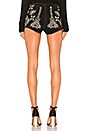 view 3 of 5 x REVOLVE Embroidered Suede Short in Black & Silver