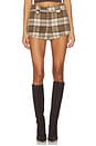 view 1 of 6 Plaid Western Short in Cream & Brown