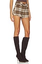 view 2 of 6 Plaid Western Short in Cream & Brown