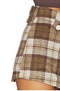 view 6 of 6 Plaid Western Short in Cream & Brown