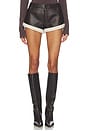view 1 of 6 Faux Shearling Leather Short in Vintage Brown