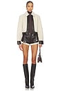 view 5 of 6 Faux Shearling Leather Short in Vintage Brown