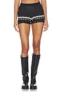 view 1 of 6 Nordic Outlaw Short in Angora & Black