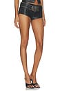 view 2 of 6 Belted Leather Rocker Short in Black
