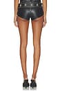 view 5 of 6 Belted Leather Rocker Short in Black