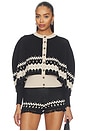 view 1 of 4 CÁRDIGAN NORDIC OUTLAW  in Angora & Black